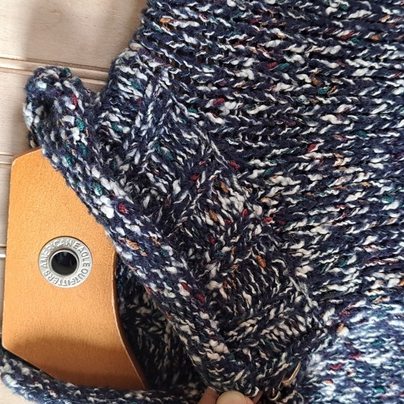 Christopher & Banks Cotton/Wool Blend Marble Multi Relaxed 1/4 Zip Knit Pullover - Picture 6 of 9